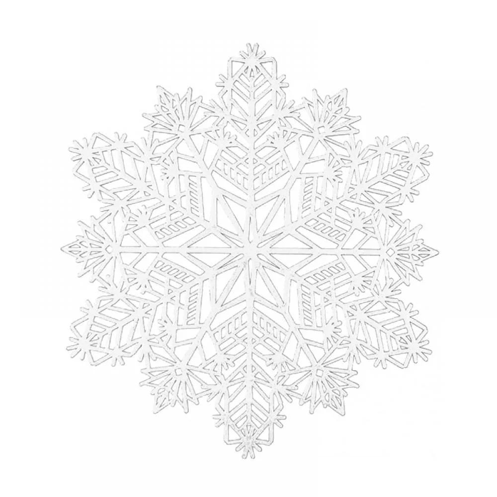 Snowflake Placemats Set of 6 Christmas Decorations Snowflake Tablemats Round PVC Place Mats Table... | Walmart (US)