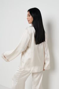 Hailee Relaxed Blouse - Oyster | Pretty Lavish (UK)