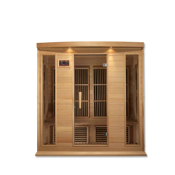 Dynamic Infrared Maxxus 4 - Person Indoor Bluetooth Compatible FAR Infrared Sauna in Hemlock | Wayfair North America