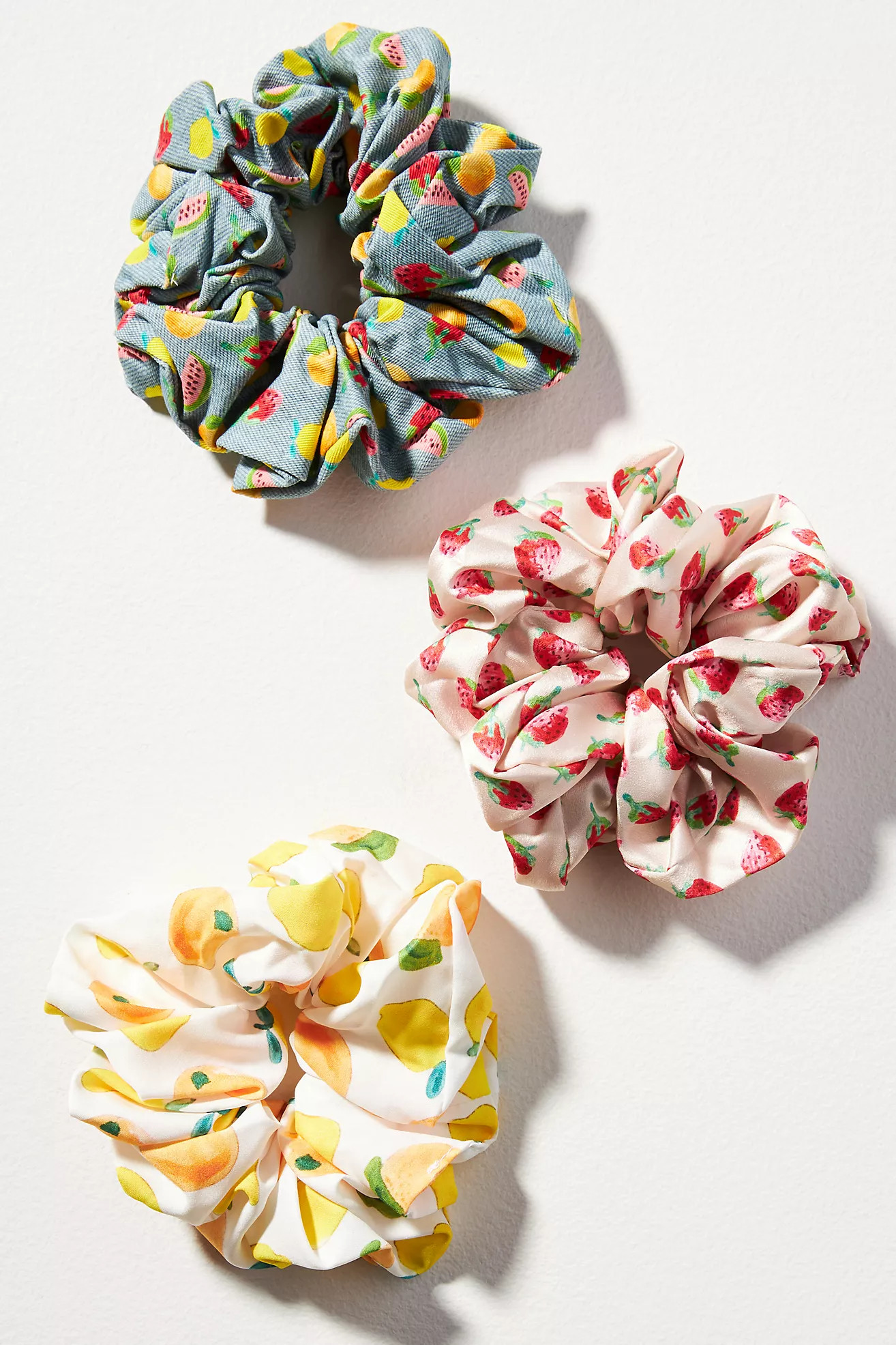 Frasier Sterling Fruit Scrunchies, Set of 3 | Anthropologie (US)