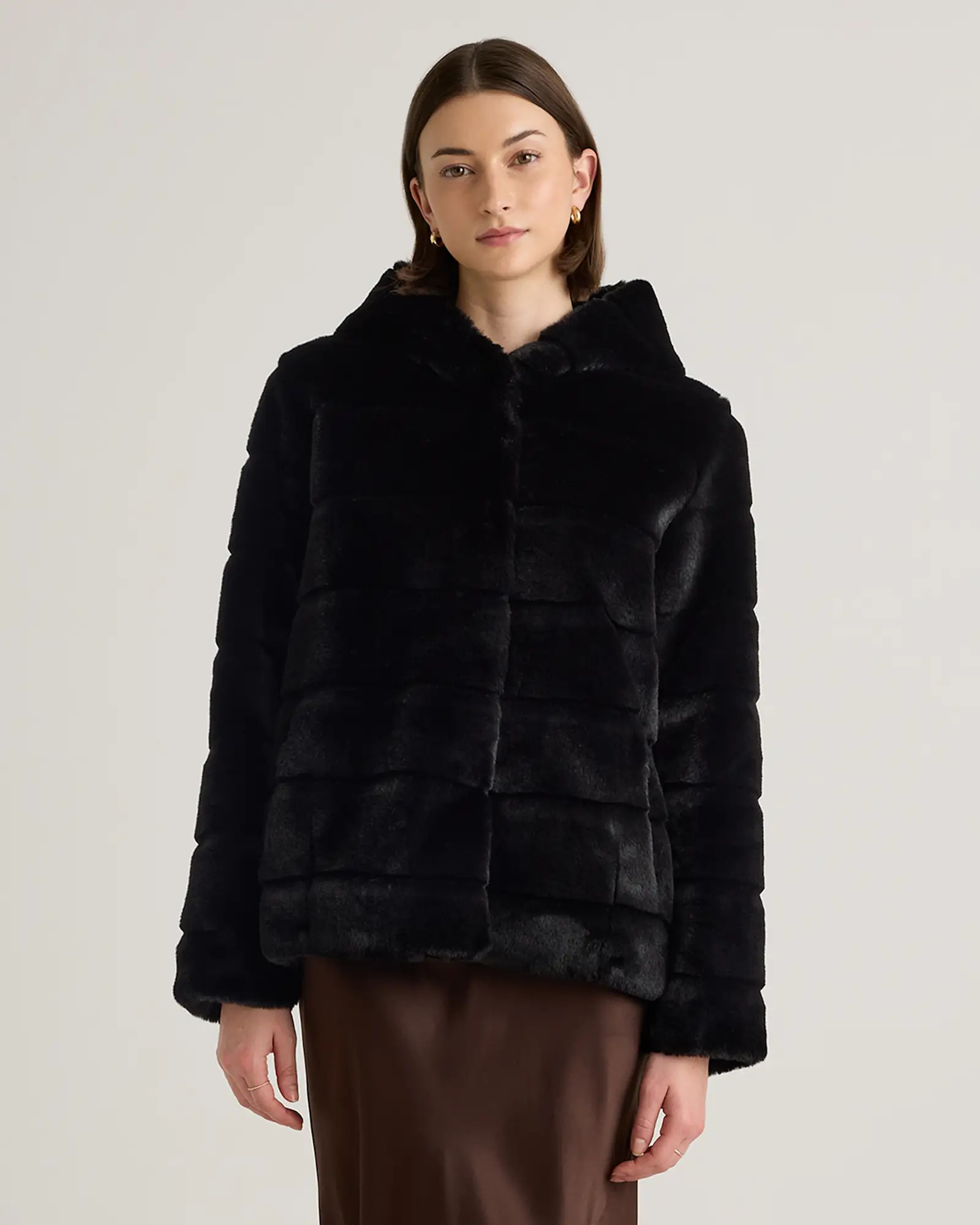 Hooded Faux Fur Jacket | Quince