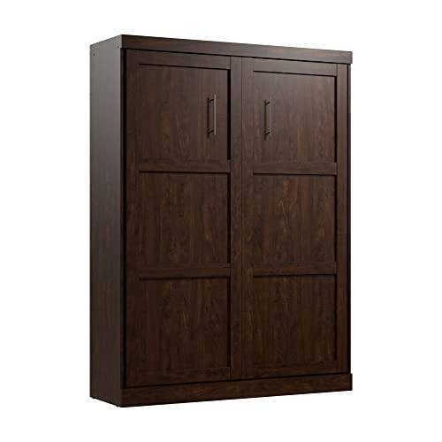 Bestar Pur Queen Murphy Bed, 65-inch Space-Saving Sleeping Arrangement for Guest Room or Home Office, Queen, Chocolate | Amazon (US)