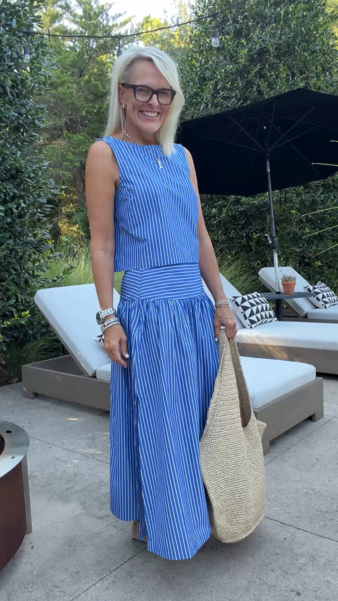 I love a good two-piece set, especially when both pieces can work on their own. 💙 Wear the striped top and skirt together for an easy, pulled-together look, then mix the skirt with a sweater or button-down and the top with jeans or another skirt. This would be perfect for a vacation, lunch by the water, an outdoor dinner, or an easy summer day at home.

💡 LTK MADE EASY
❤️ Heart = Support my posts!
🔖 Save = Get sale & restock alerts
📋 Lists = Keep favorites organized
📲 Share = Send lists and products to a friend. Hello, Christmas List!
💬 Comment = Ask me anything about what I’m wearing.:-)

#LTKootd #LTKTravel #LTKOver40