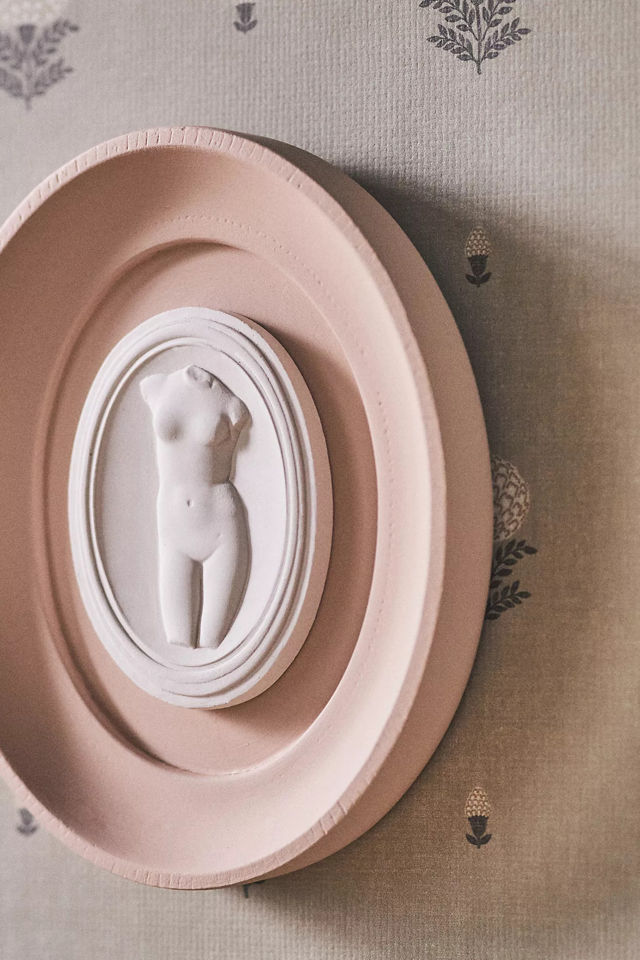 STATUETTE Pink Plaster Framed Intaglio Gallery Wall Charm | Anthropologie (US)