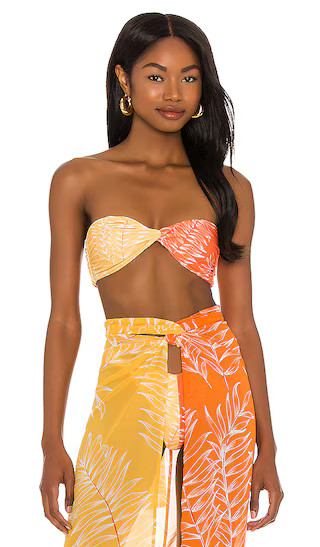 Neves Top in Orange & Yellow in Orange & Yellow Palm | Revolve Clothing (Global)