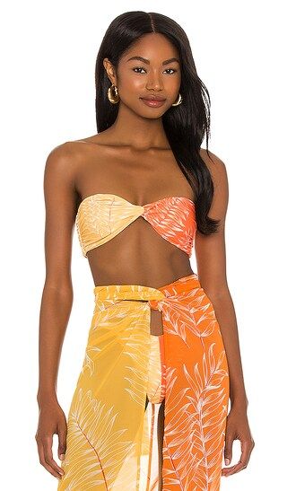 Neves Top in Orange & Yellow in Orange & Yellow Palm | Revolve Clothing (Global)
