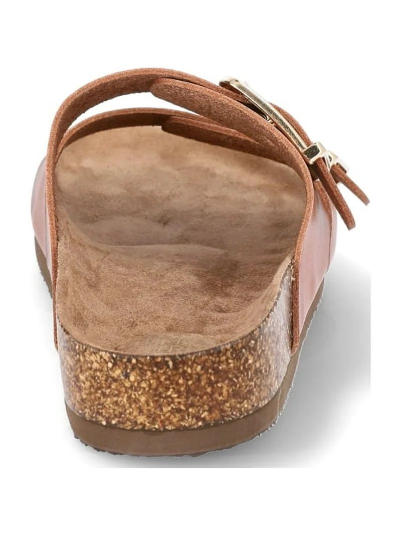 Time and Tru Women's Footbed Slide Sandals, Wide Width Available | Walmart (US)