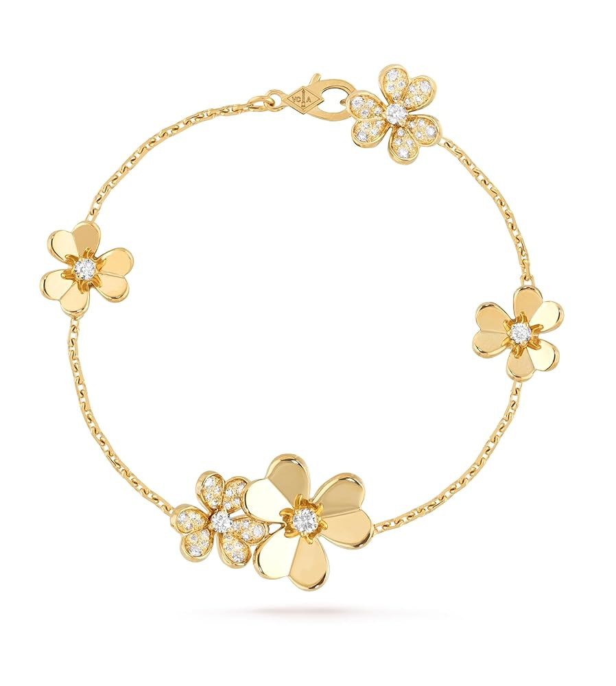 Dazzling 18K Gold Shamrock Bracelet - Minimalist and Versatile Diamond Bracelet for Women - exqui... | Amazon (US)