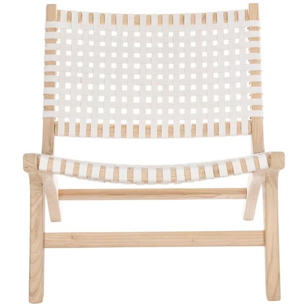 Luna Leather Woven Accent Chair  - Safavieh | Target