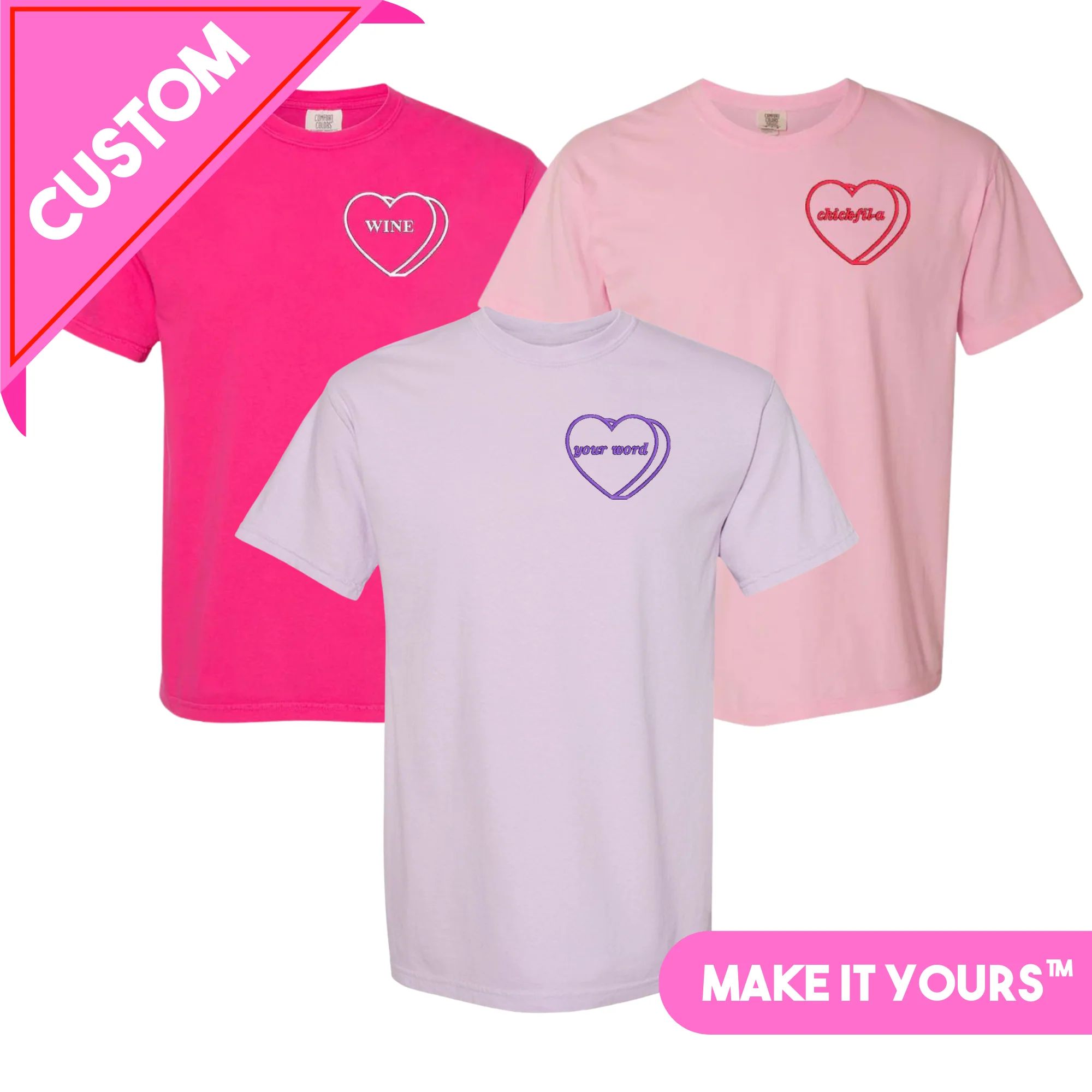 Make It Yours™ 'Candy Heart' Tee | United Monograms