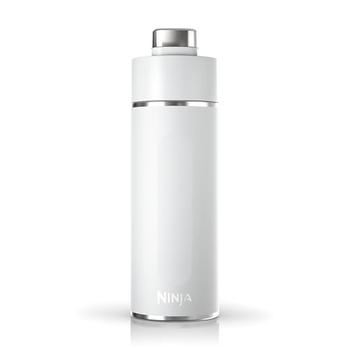 Ninja DW2401WH Thirsti 24oz Travel Water Bottle, For Carbonated Sparkling Drinks, Colder and Fizzier Longer, Leak Proof, 24 Hrs Cold, Dishwasher Safe, Stainless Steel Insulated Tumbler, Cloud White | Amazon (US)