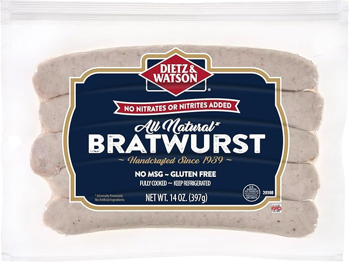 Dietz & Watson All Natural Bratwurst, 14 oz | Amazon (US)