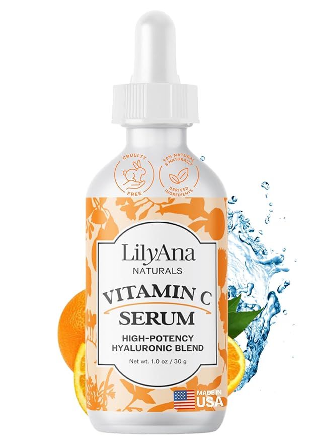 LilyAna Naturals Vitamin C Serum for Face - Face Serum with Hyaluronic Acid and Vitamin E, Anti A... | Amazon (US)