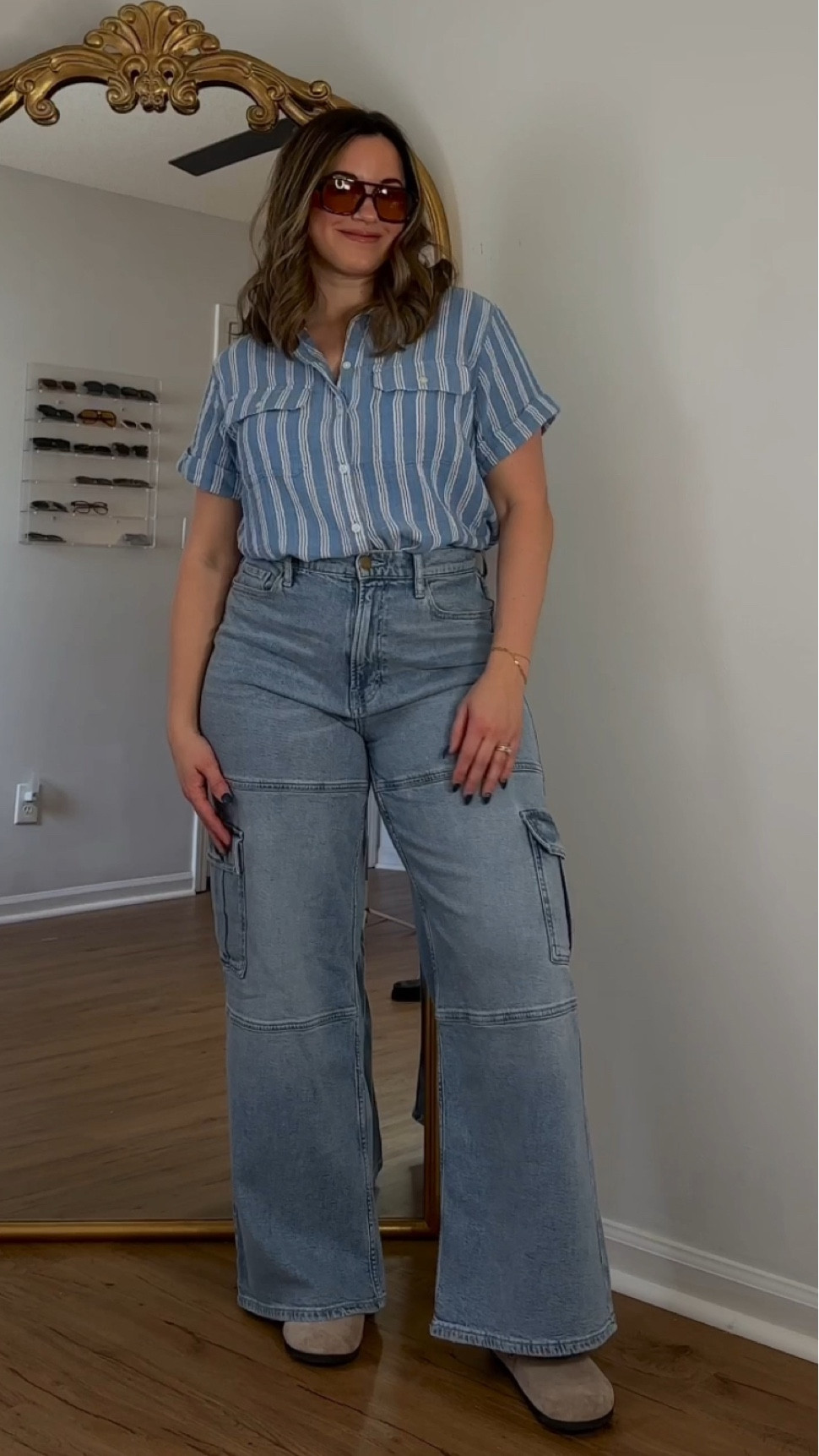 Spring outfits from JCPenney— use my code 4SPRING for 20% off! 

Jeans- true to size
Clogs- sized up 1/2 size 
Tops- true to size but size up in the long Sleeve one for looser fit, I’m wearing an xl

#LTKSeasonal #LTKSaleAlert #LTKFindsUnder50