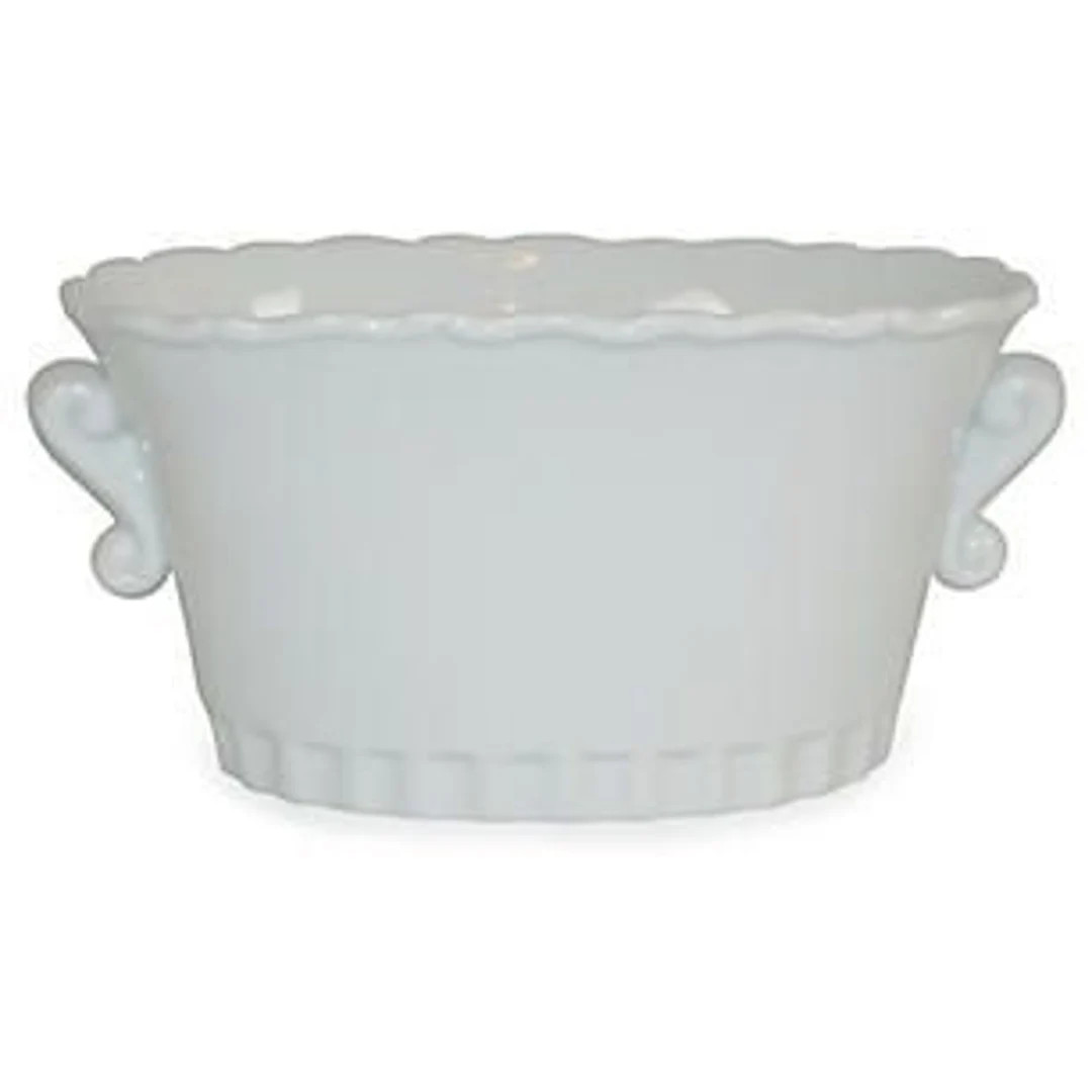 7" Scrolled Cachepot, White | The French Bee, Classic White Porcelain Vase, Porcelain, White, Dec... | Etsy (US)