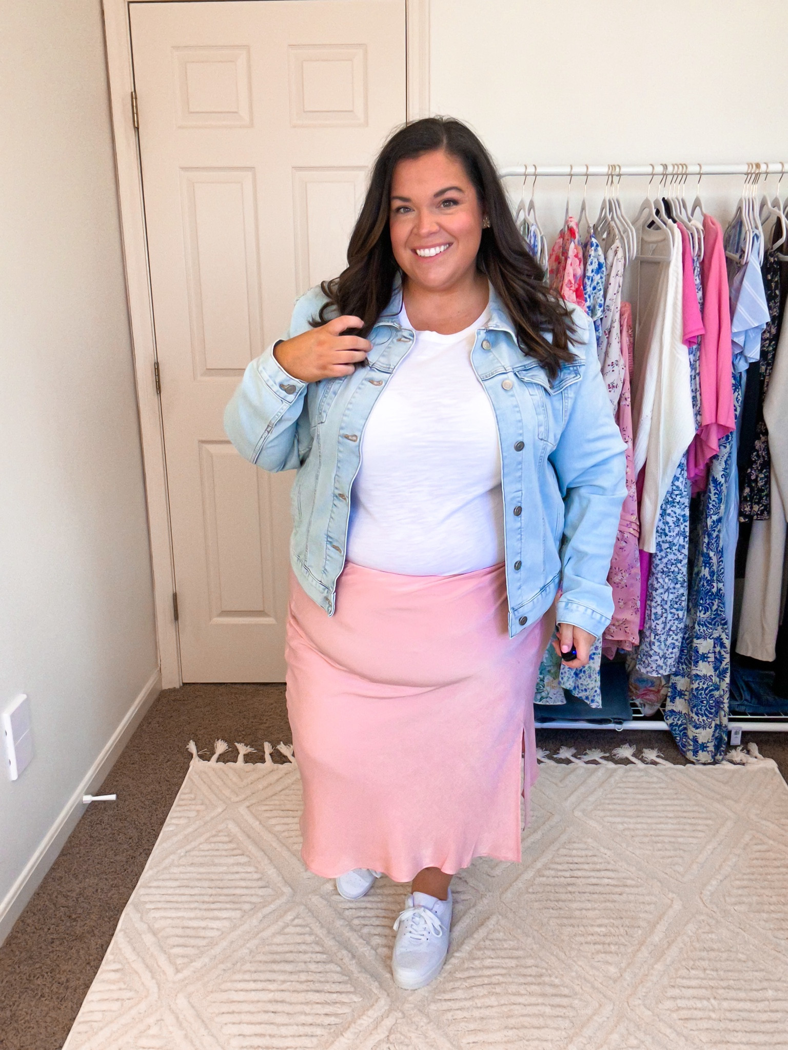 In love with this Walmart spring outfit! The tee plus jacket combo is so cute paired with this satin midi skirt!

Skirt-xxl, size up!
Shirt-xxxl
Jacket-xxl

#LTKstyletip #LTKplussize #LTKfindsunder50