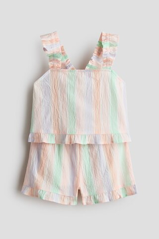 H & M - 2-Piece Ruffle-Trimmed Cotton Set - Pink | H&M (US + CA)