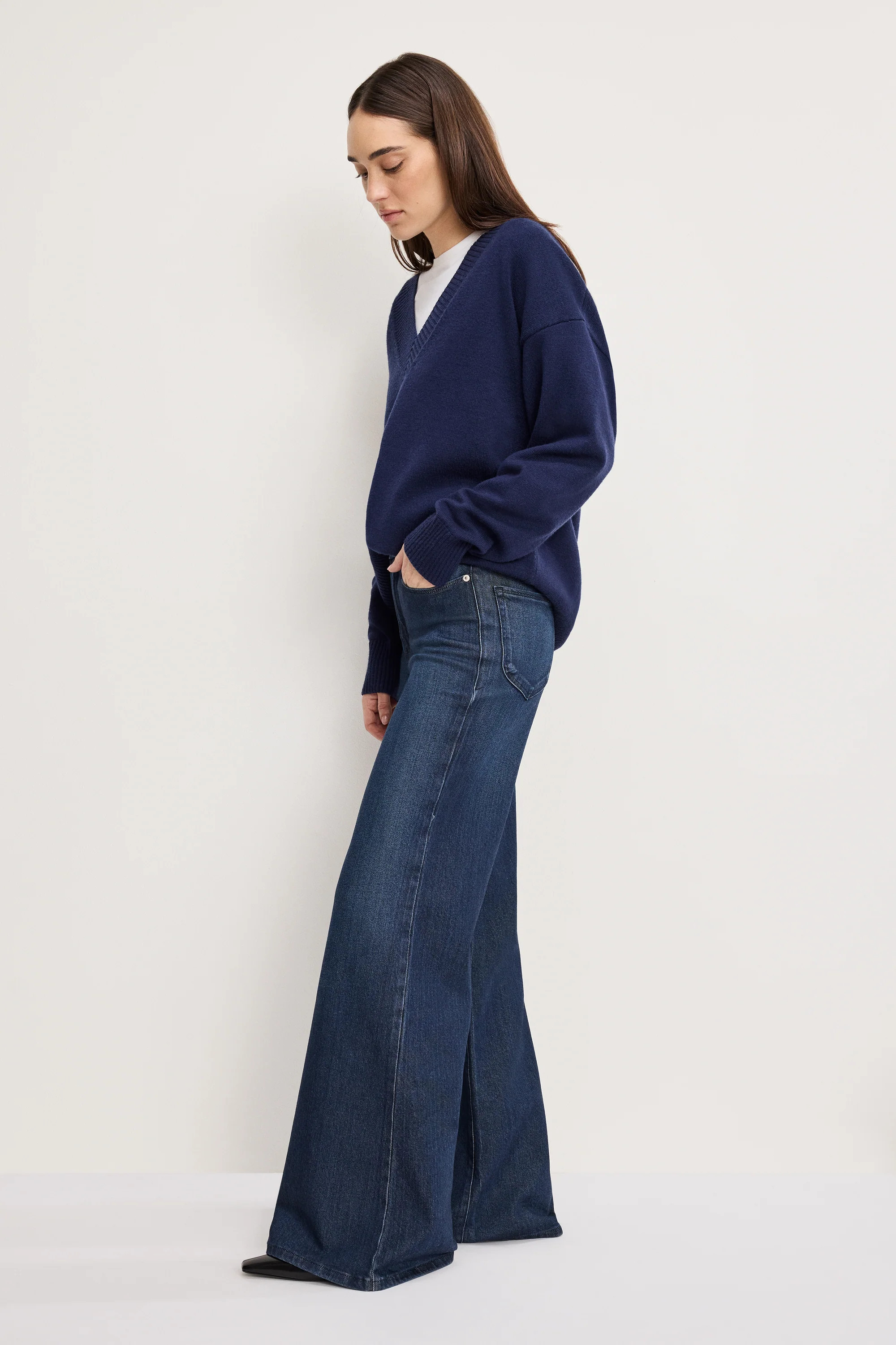 SOFT TECH GOOD WAIST PALAZZO JEANS | INDIGO501 - GOOD AMERICAN | Good American