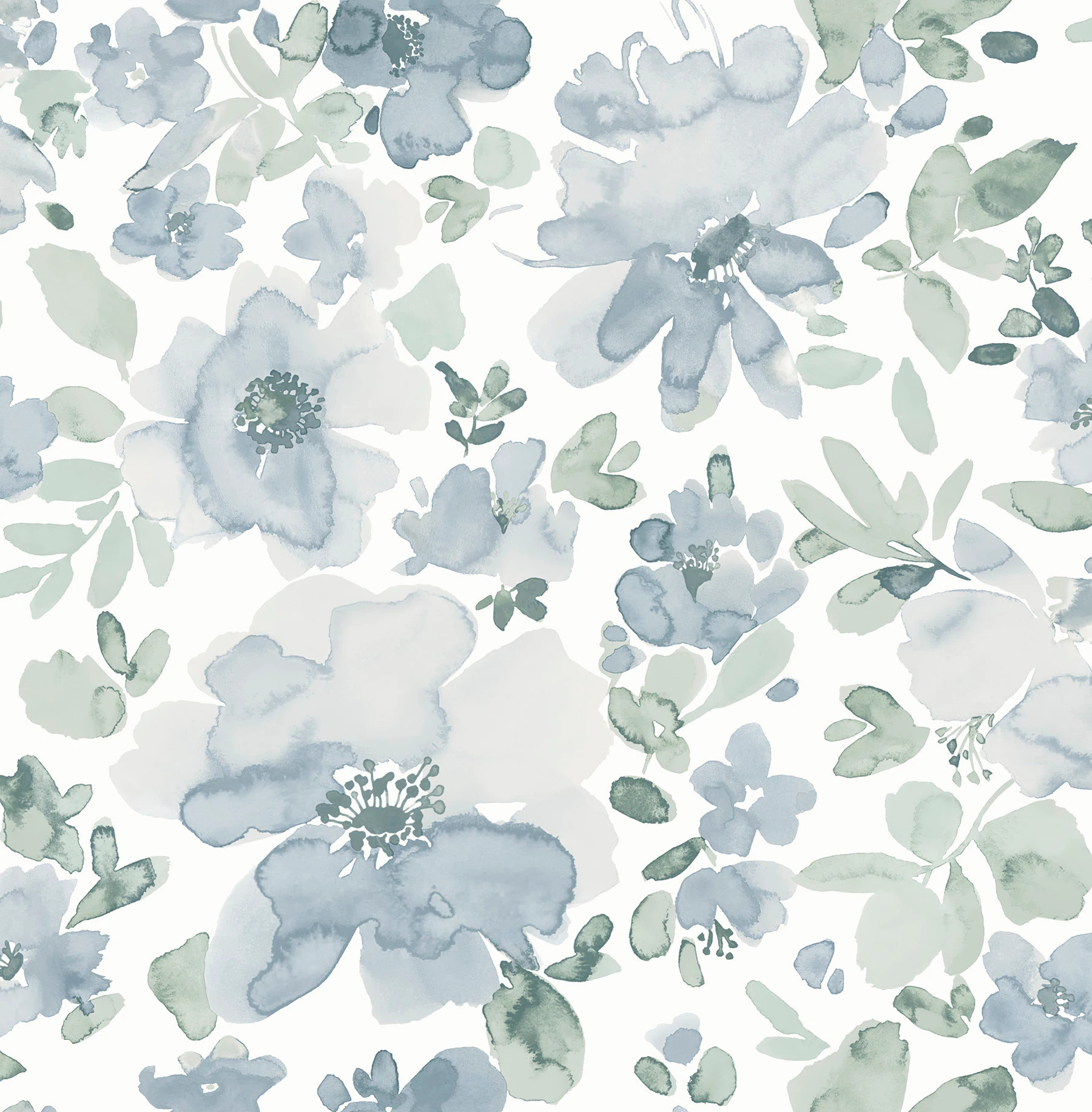 allen + roth 30.75-sq ft Blue Vinyl Floral Self-adhesive Peel and Stick Wallpaper one_size | ARW6090 | Lowe's