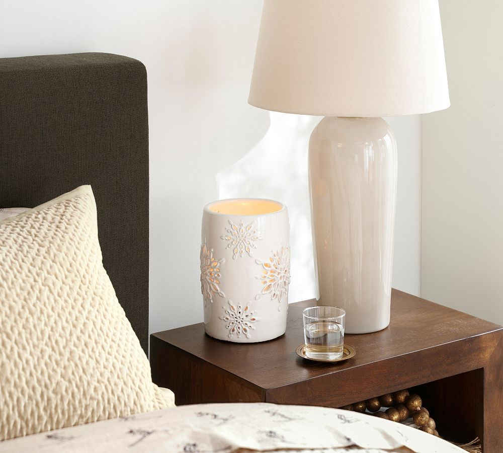 Ceramic Snowflake Luminary | Pottery Barn (US)