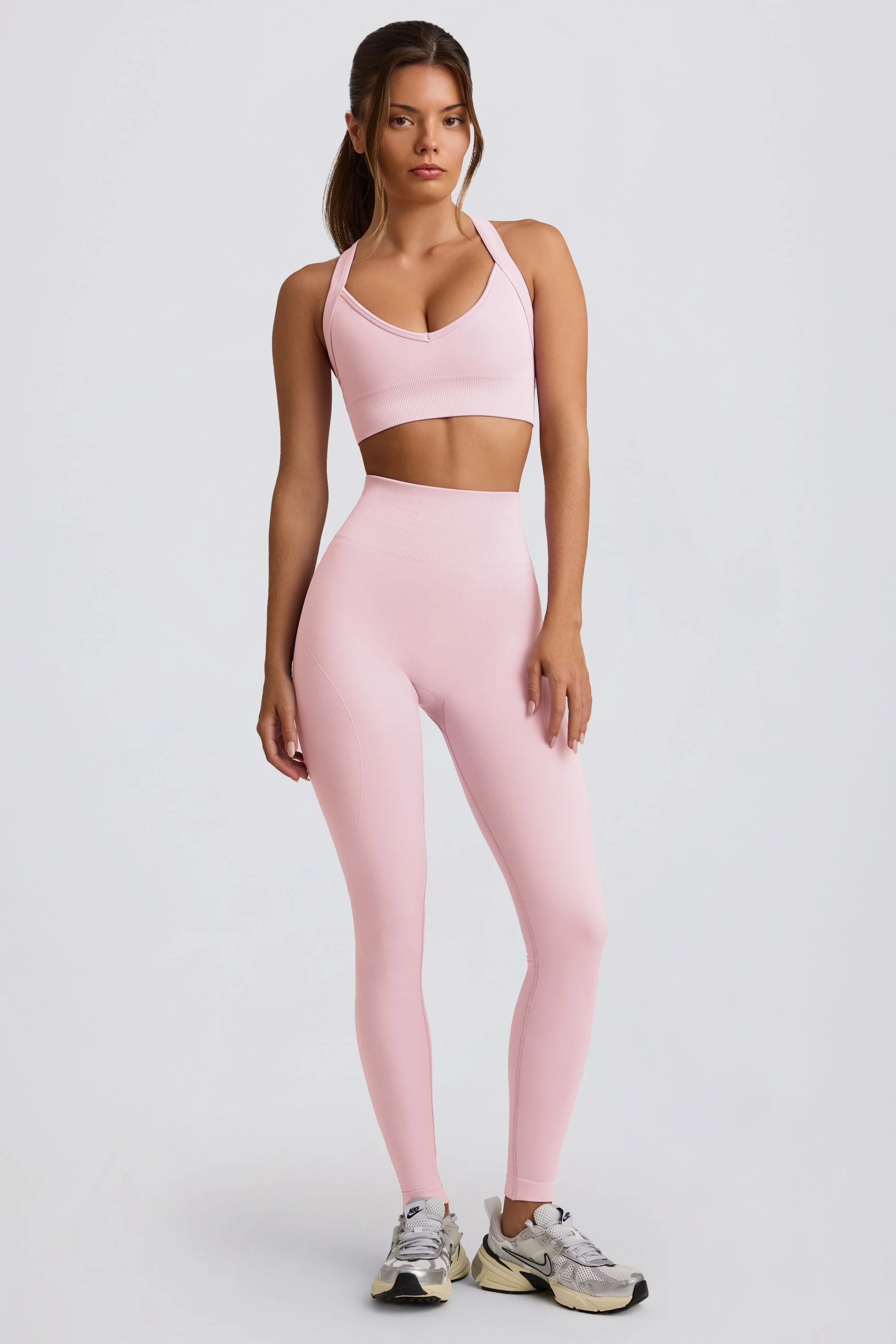 Super Sculpt Seamless High-Waist Leggings in Powder Pink | Oh Polly