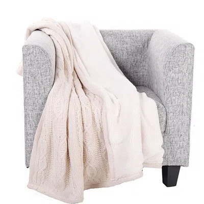 Dasilva Cable Knit Throw Gracie Oaks | Wayfair North America
