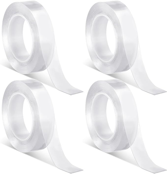 Eaasty Curtain Glide Tape Curtain Slide Tape Drapery Ring Glide Tape 0.59 Inch x 9.84 ft Clear Cu... | Amazon (US)