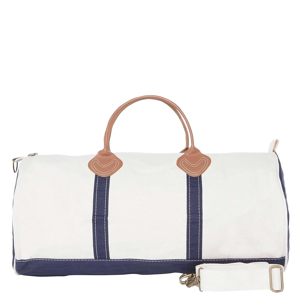 Round Duffel Carry On Bag for Travel or Gym, Quality and Heavy Duty 20 oz Cotton | Amazon (US)