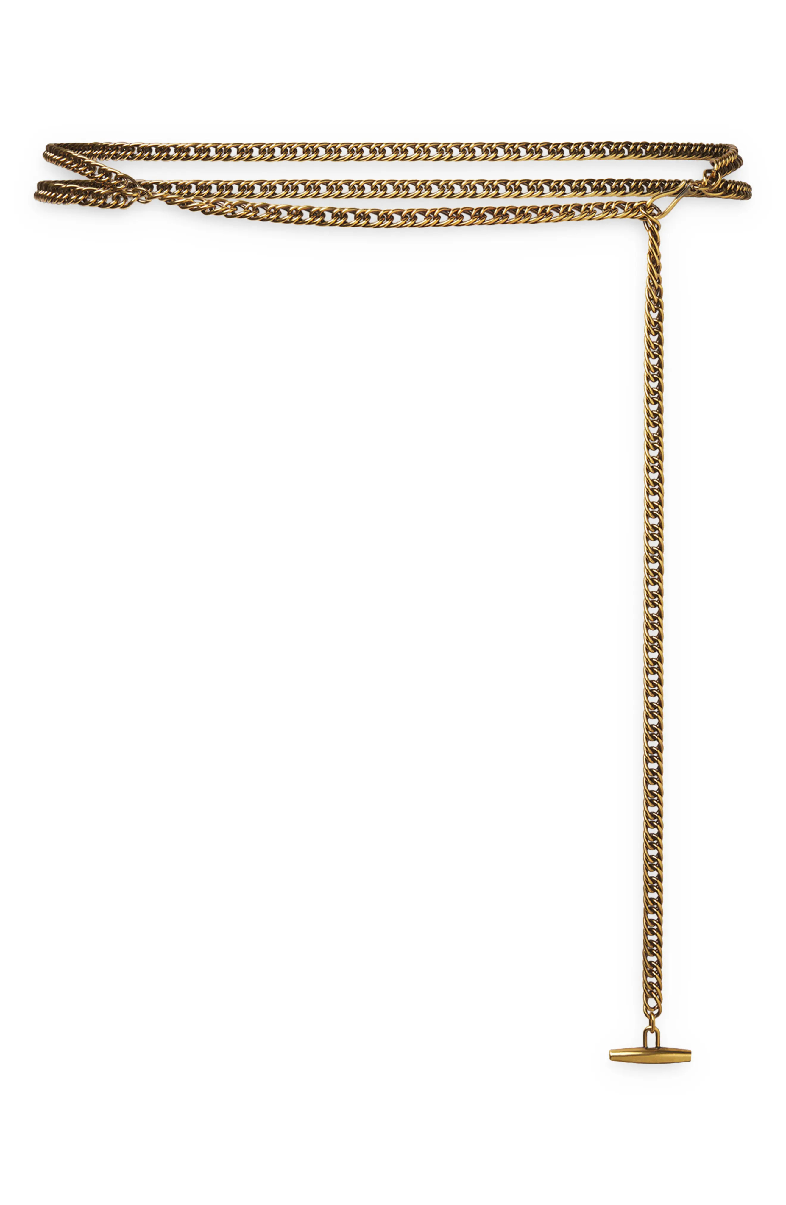 FRAME The Chain Belt in Gold at Nordstrom, Size X-Small/small | Nordstrom