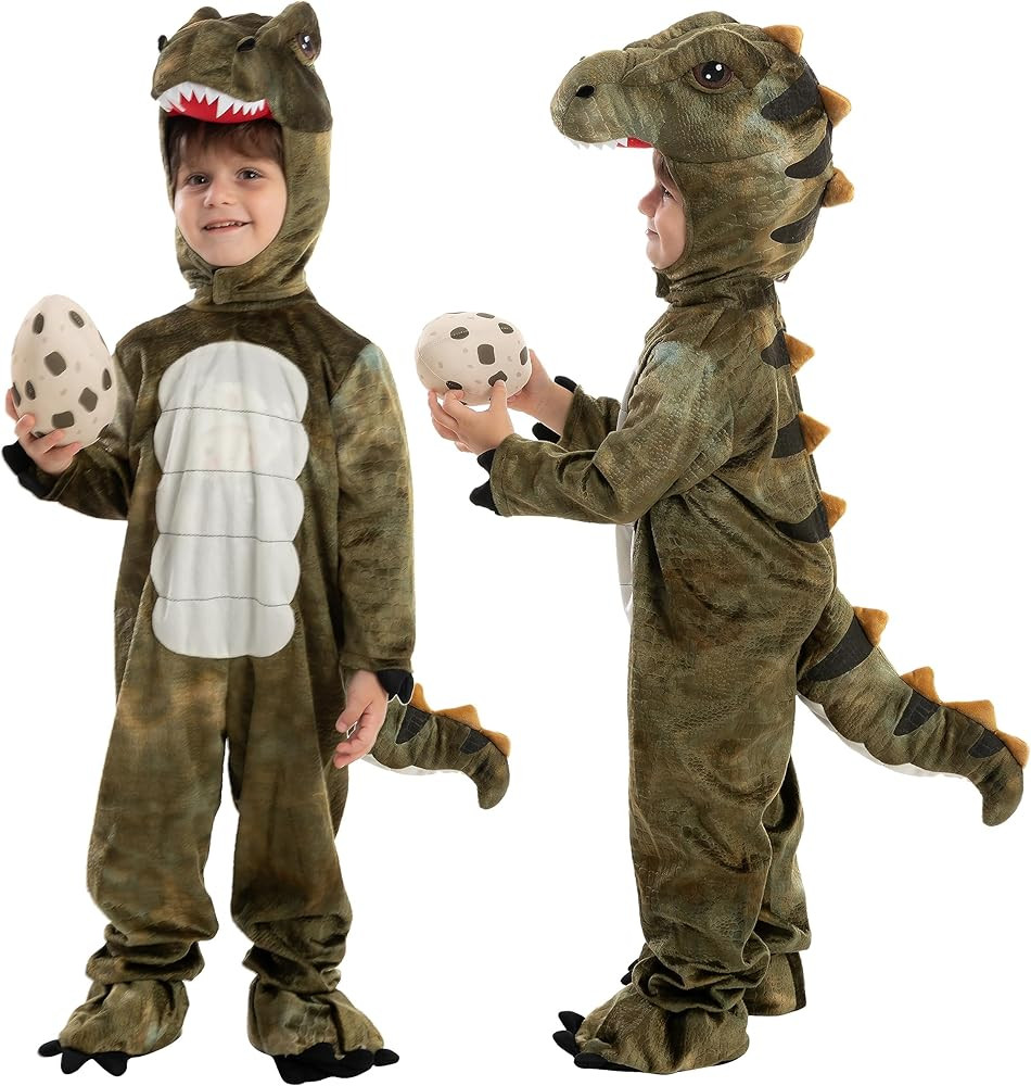 Spooktacular Creations Halloween Realistic T-rex Costume Outfit Dinosaur Jumpsuit with Egg for Ki... | Amazon (US)