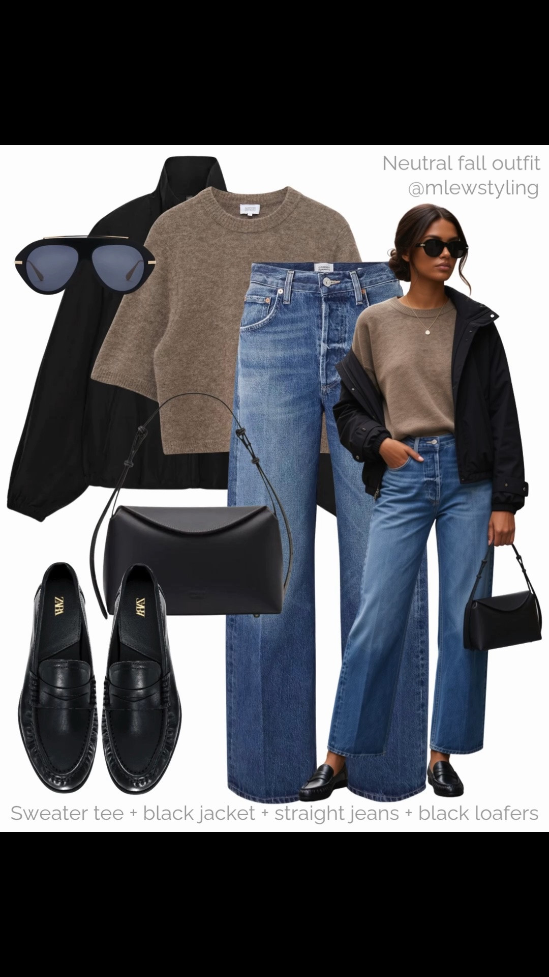 Fall weekends 🍂🍂

Tags: neutral autumn outfit, citizens of humanity jeans, Zara black loafers, alpaca short sleeved sweater, Aritzia black jacket, freja ny black bag, past midnight sunglasses

#LTKfall #LTKjeans #LTKshoes