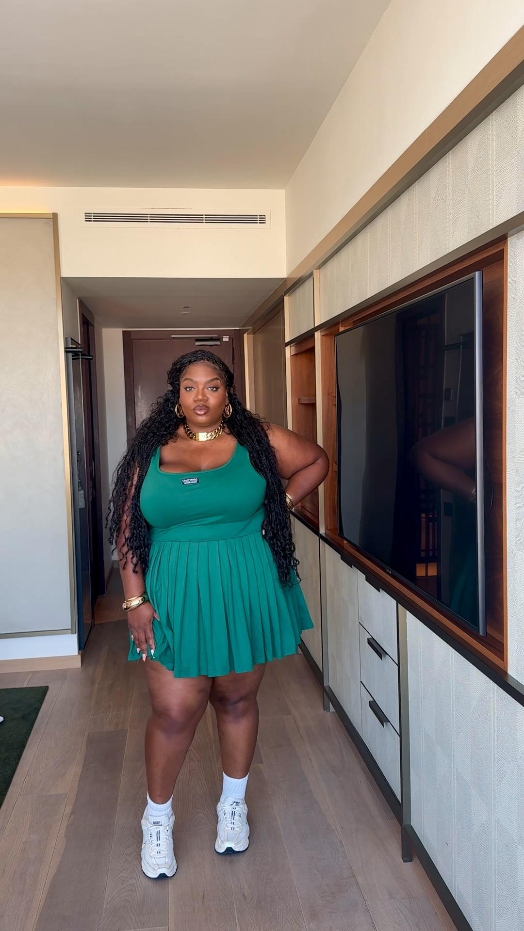 We live a tennis skirt moment. Now in full transparency I could have sized down in this dress but it was also perfect no spanks required lol. This also has shorts underneath 

💕Size: 18 (3XL) 

#sheincurve #tennisskirt #curvy 

#LTKSaleAlert #LTKStyleTip #LTKPlusSize