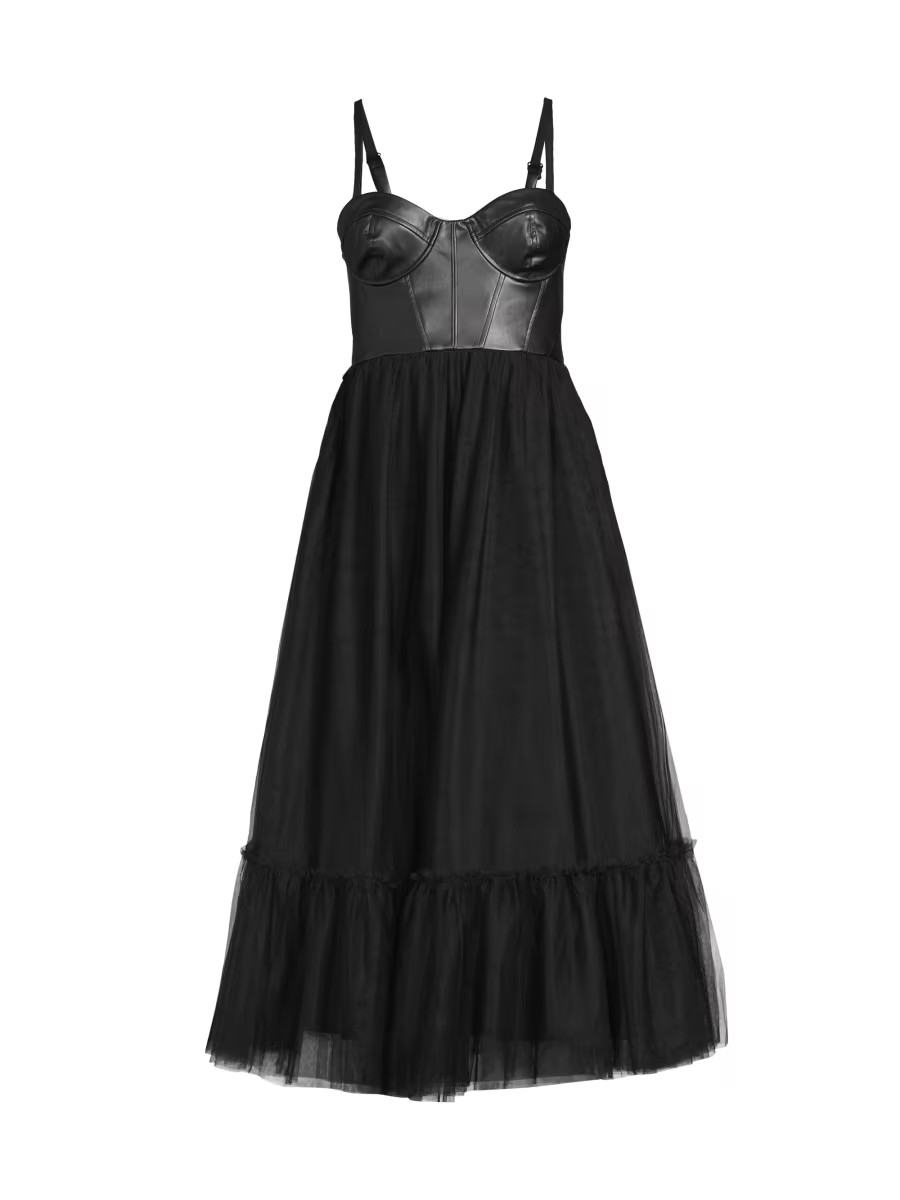 Essex Bustier Combo Midi-Dress | Saks Fifth Avenue