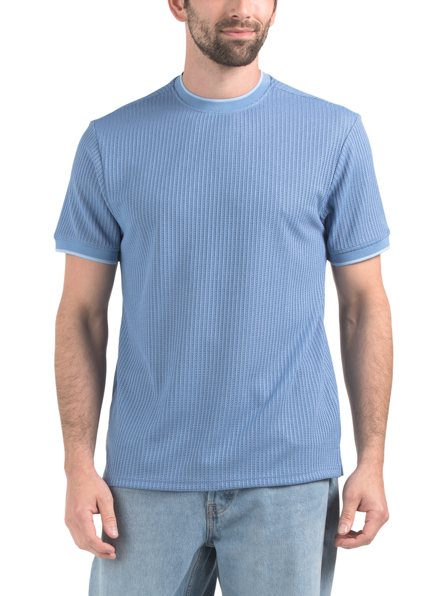 Pointelle Crew Neck Tee | TJ Maxx