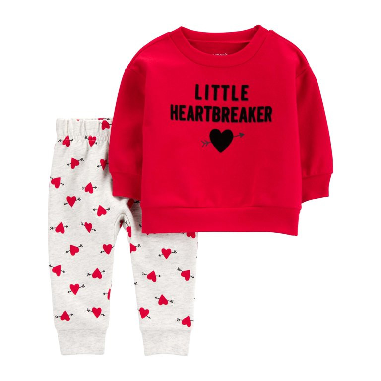 Carter's Child of Mine Baby Unisex Valentine's Outfit Set, 2-Piece, Sizes Newborn-12 Months | Walmart (US)