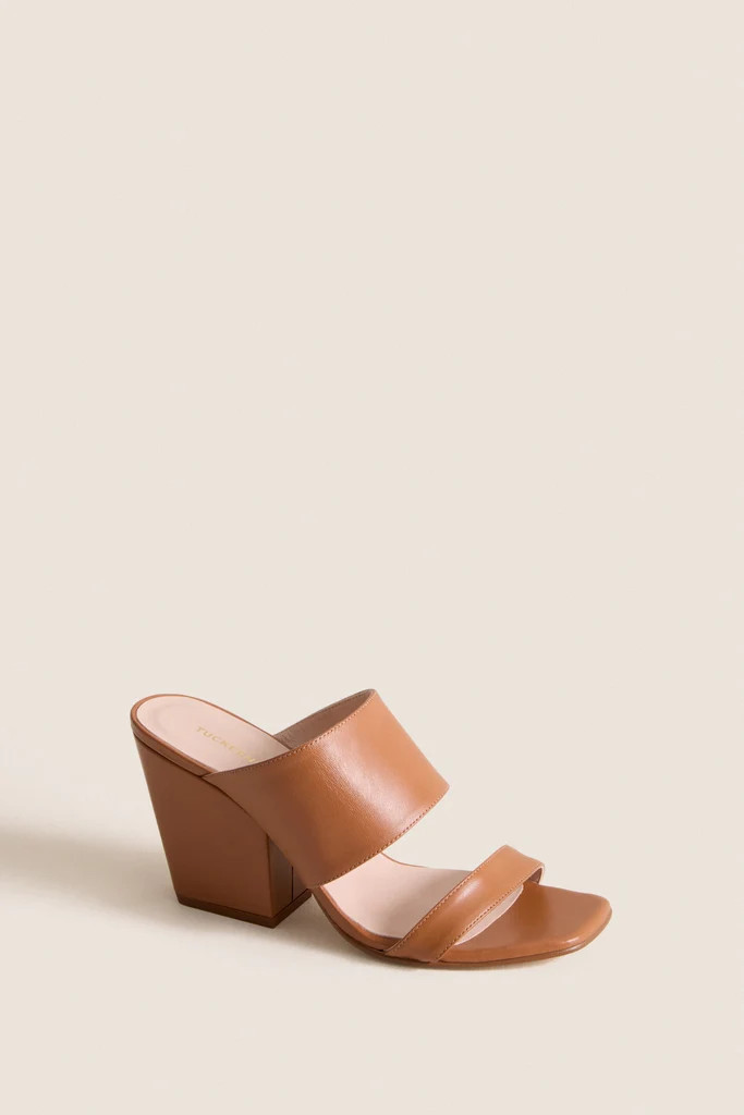 Cognac Leather Carly Heels | Tuckernuck (US)
