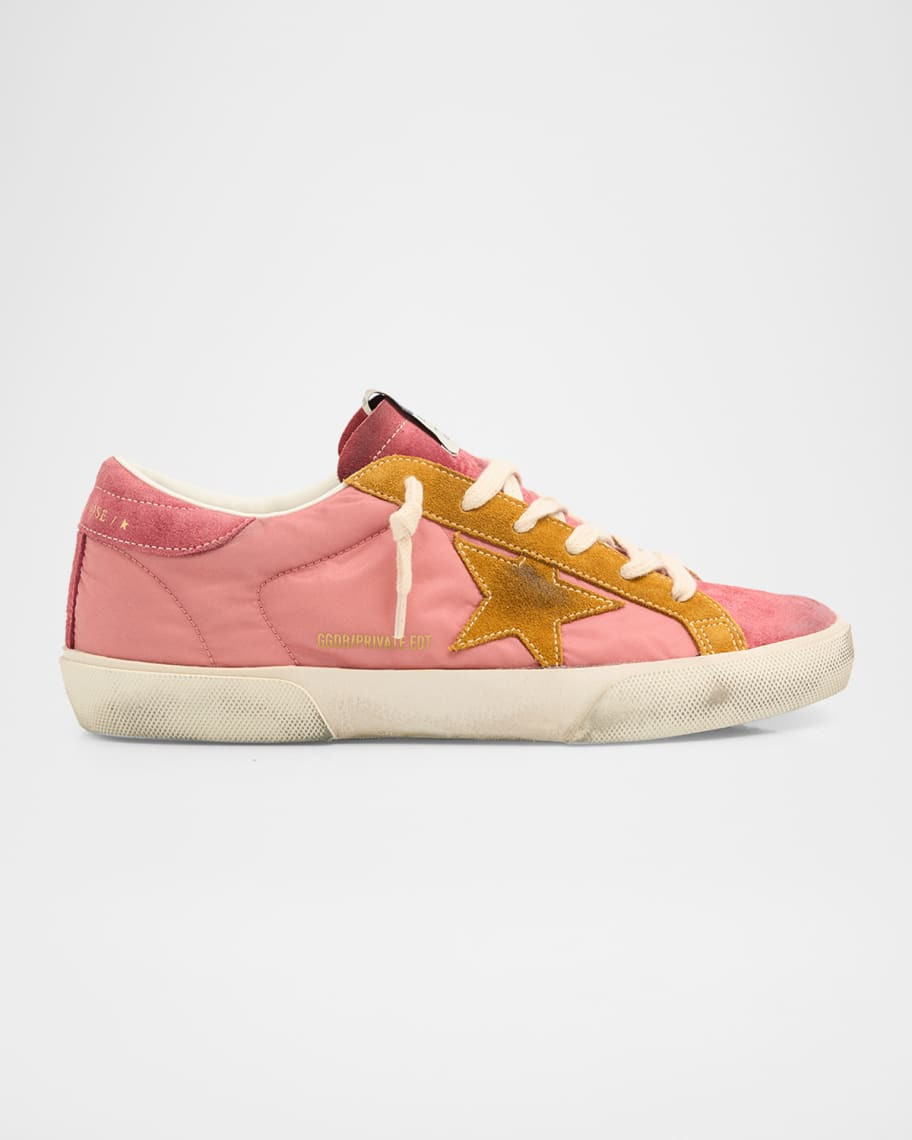 Golden Goose Super-Star Nylon and Suede Low-Top Sneakers | Neiman Marcus