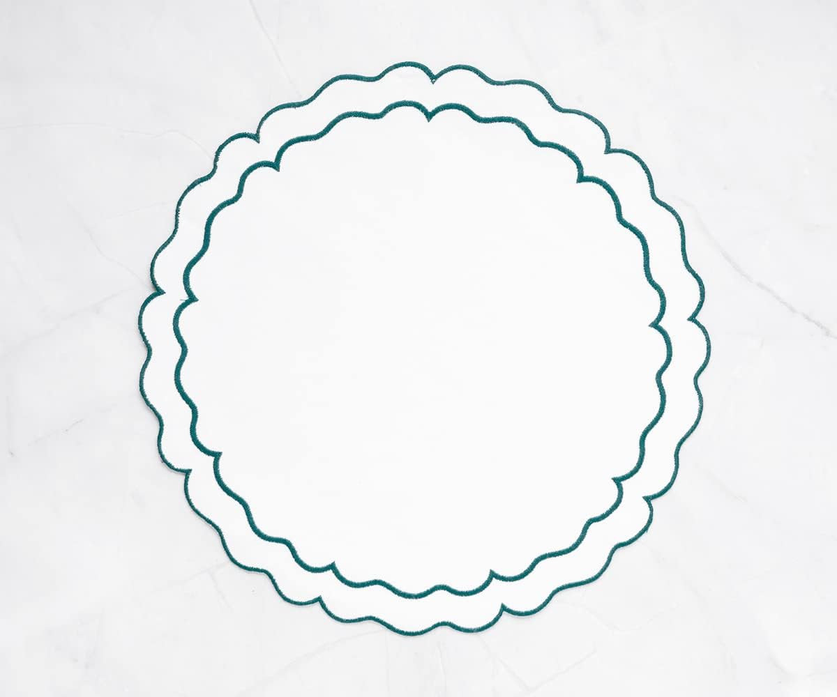 Round Placemats Set of 4 - Cotton Placemats - Woven Linen Placemats - 100% Cotton Placemats - Was... | Amazon (US)