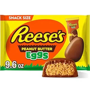 REESE'S Milk Chocolate Snack Size Peanut Butter Eggs, Easter Candy Bag, 9.6 oz | Amazon (US)