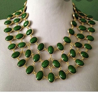 $250 AMRITA SINGH REVERSIBLE GREEN/BLACK STATEMENT CABOCHON BIB NECKLACE  | eBay | eBay US