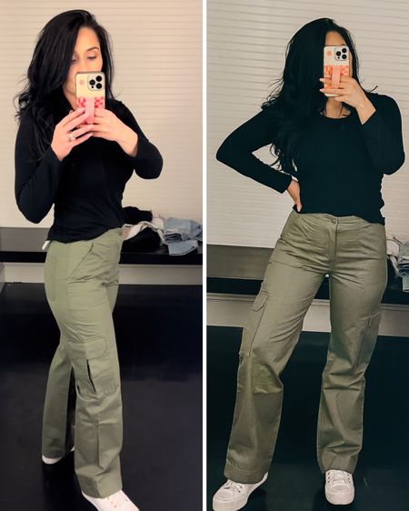 Abercrombie buy more save more sale 
I never thought I’d be a lover of cargo pants but these were way too cute to pass up! Dressed up or down! 
5’2 Wearing a size 27s run true to size! Use code jenreed for an extra 15% off 

#cargopants #presidentsdaysales #olivegreen #casualpants #workoutfits 

#LTKsalealert #LTKstyletip #LTKunder100