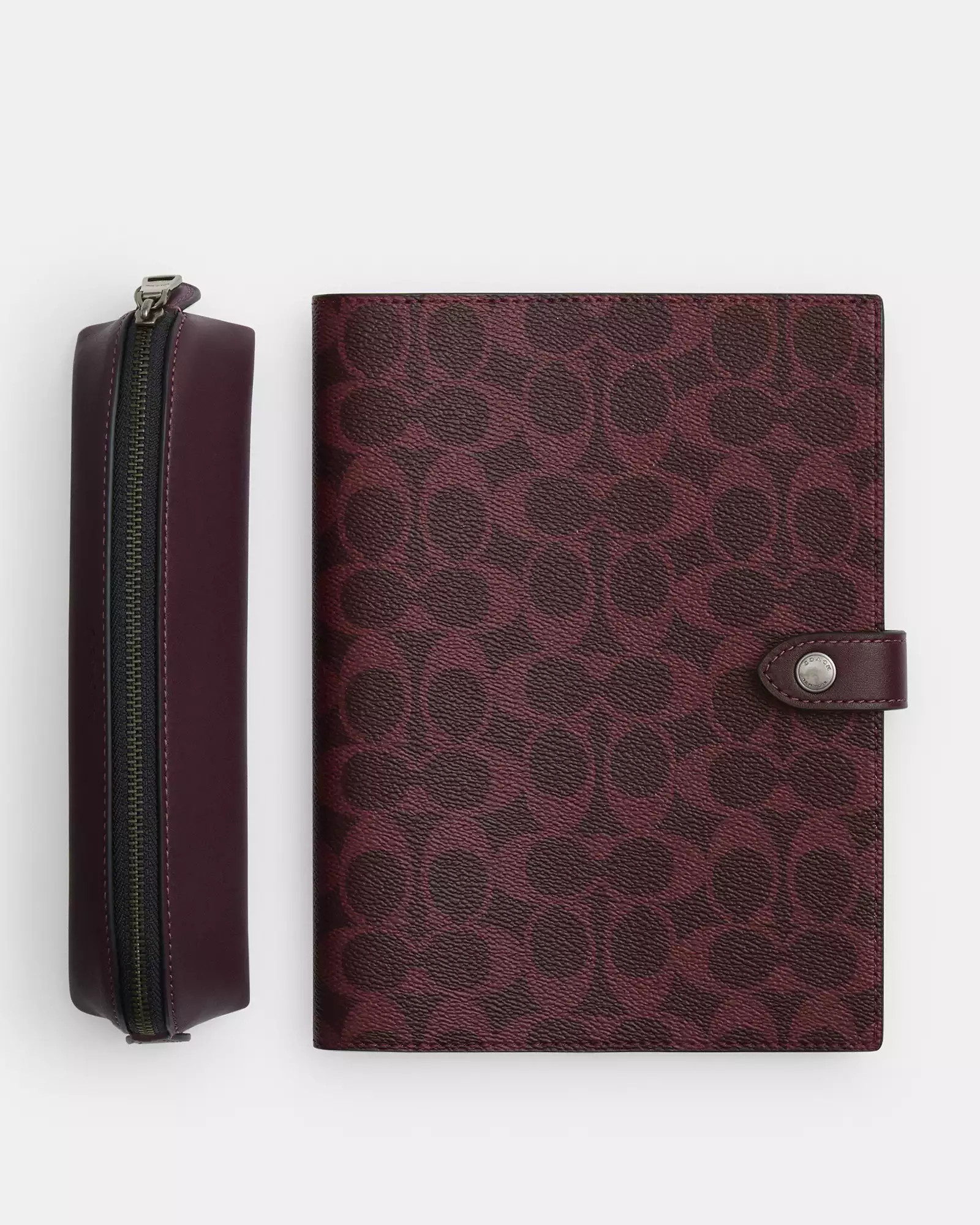 Boxed Notebook And Pencil Case Set In Signature Canvas | Coach Outlet US