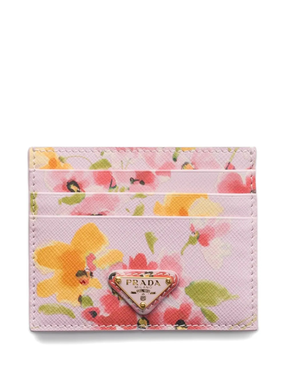 Prada floral-print cardholder - Pink | Farfetch Global