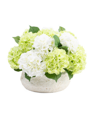 18in Covered Porch Outdoor Safe Faux Hydrangea Arrangement | Marshalls
