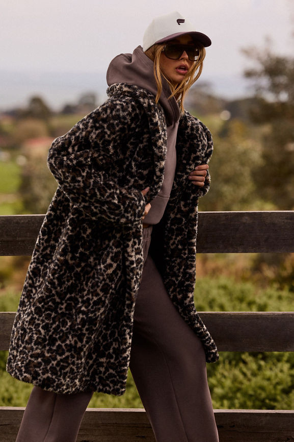 Teddy Shawl Long Coat | Fabletics