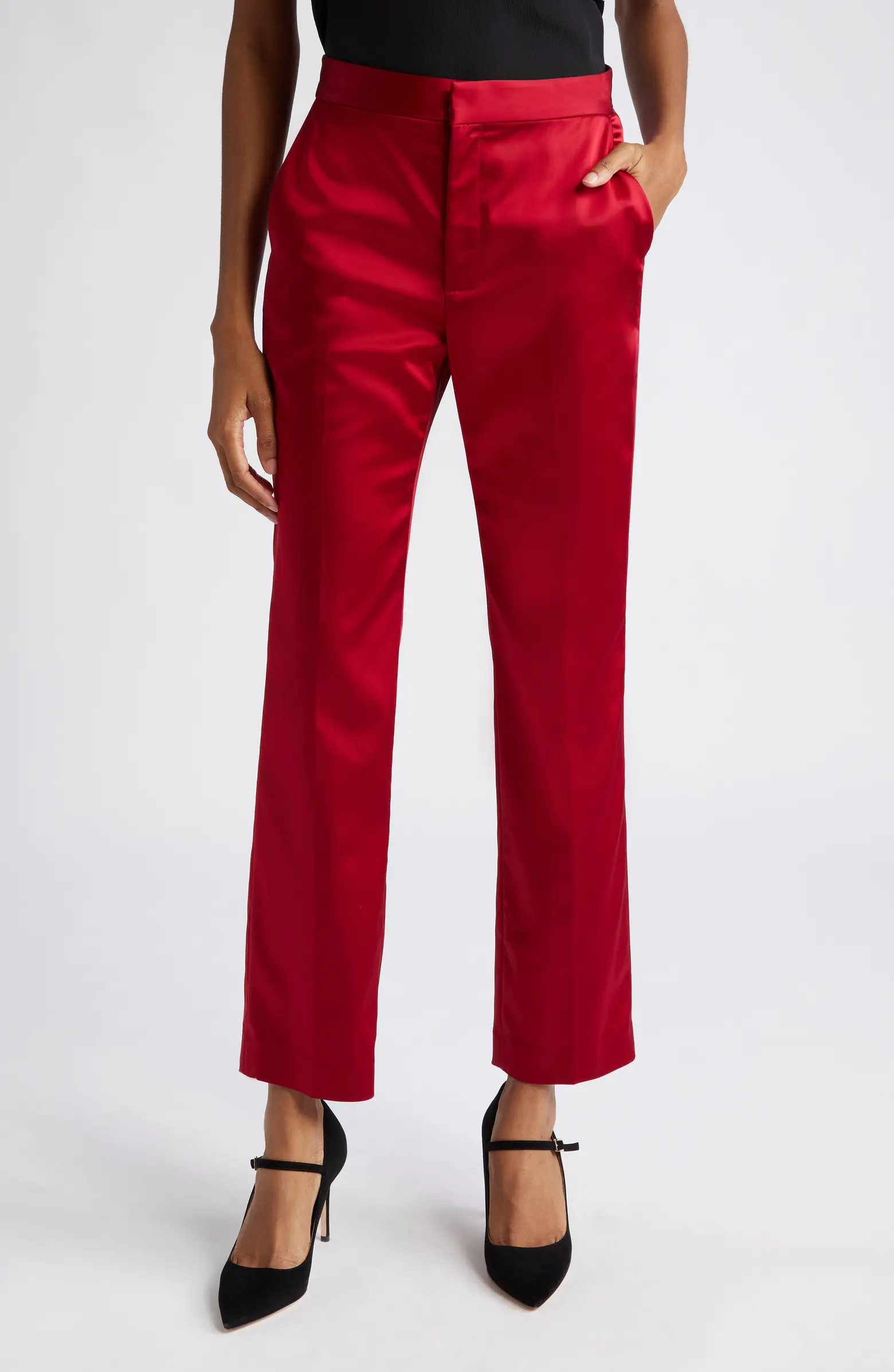 Rebel Satin Ankle Pants | Nordstrom
