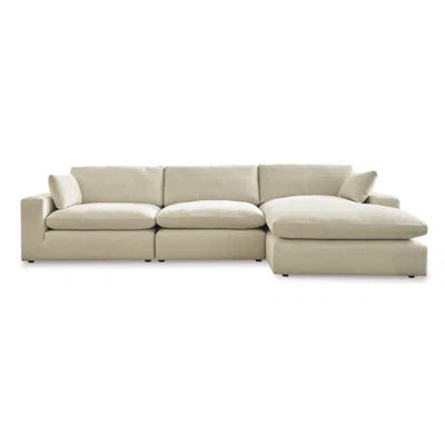 Elyza Linen 3pc Sectional Sofa w/ RAF Corner Chaise | Wayfair North America
