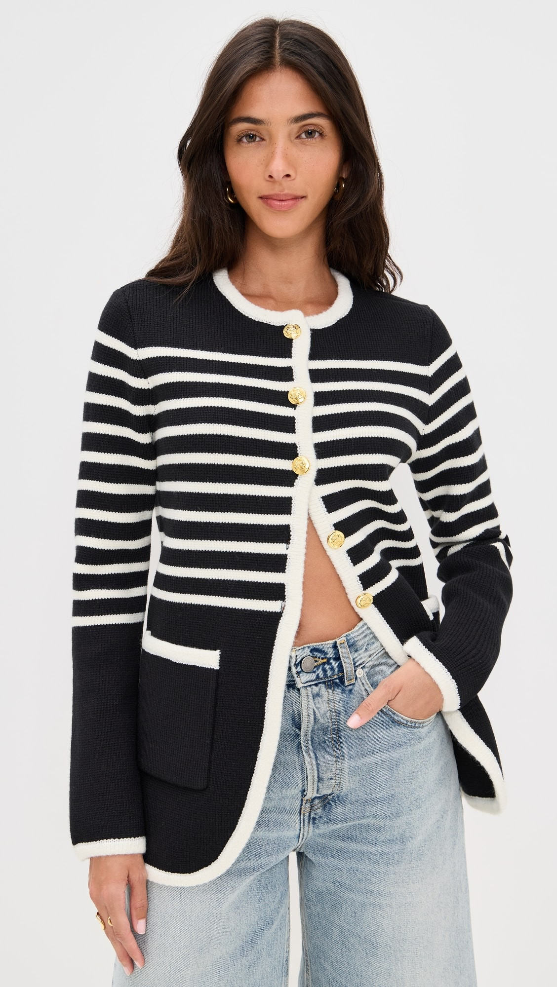 Knit Striped Sweater Cardigan | Shopbop