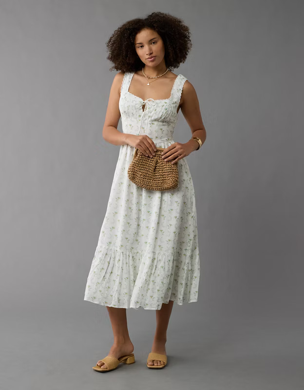 AE Corset Midi Dress | American Eagle Outfitters (US & CA)