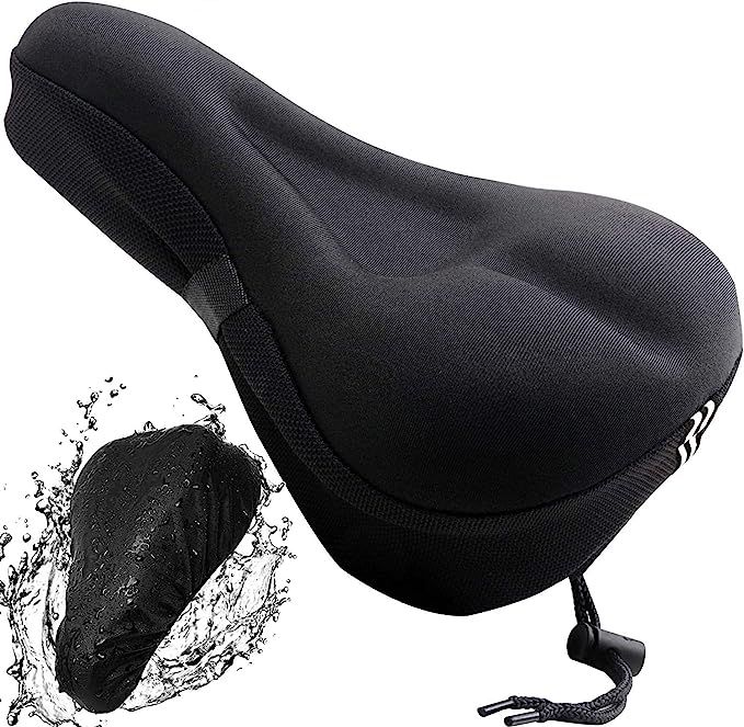 Mountain Bike Seat Cushion Cover, Extra Soft Gel Bicycle Seat Cover for Peloton, Soft Silicone Pa... | Amazon (US)